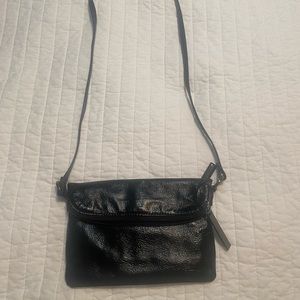 Black patent leather Hobo crossbody
